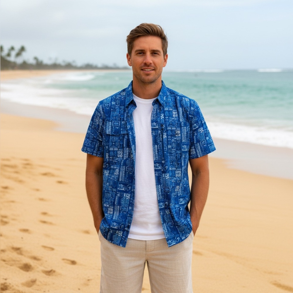Salty Seagulls Aloha Tattoo Sun Performance Short Sleeve Shirt